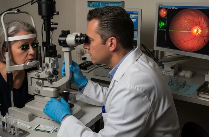 Exame de Angiografia Fluorescente