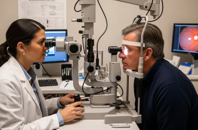 Exame de Biomicroscopia de Fundo e Mapeamento de Retina