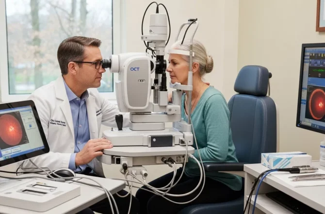 Exame de Tomografia de Coerência Óptica (OCT)